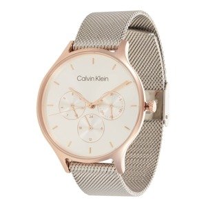 Calvin Klein Analogové hodinky 'Timeless'  stříbrná / růžově zlatá / bílá