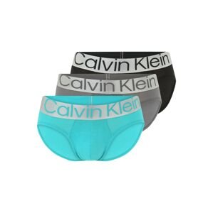 Calvin Klein Underwear Slipy  tyrkysová / šedá / stříbrně šedá / černá