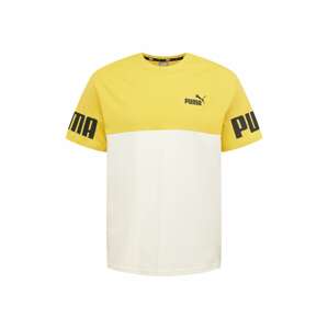 PUMA Funkční tričko 'Power'  žlutá / černá / bílá
