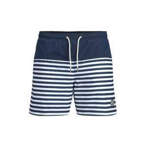 JACK & JONES Plavecké šortky 'Milos'  námořnická modř / bílá