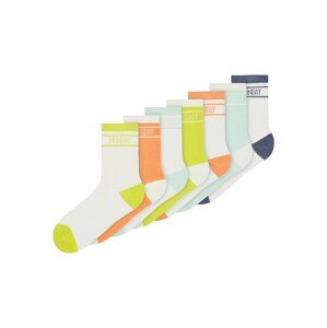 NAME IT Ponožky 'Saty'  modrá / rákos / pastelově zelená / oranžová / bílá