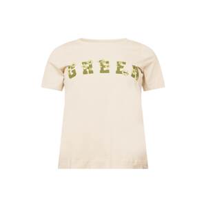 Tom Tailor Women + Tričko  pudrová / khaki / pastelově zelená