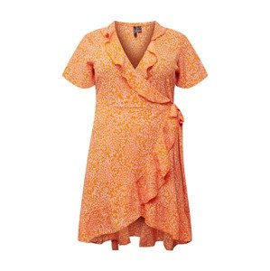 Vero Moda Curve Šaty  oranžová / bílá