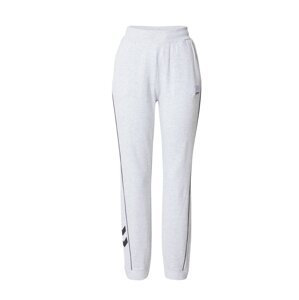 Hummel Sportovní kalhoty šedý melír / světle fialová / černá