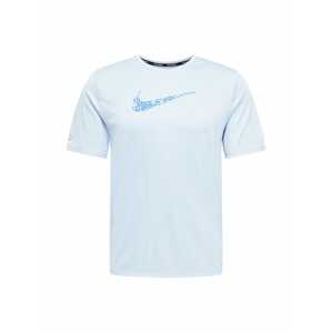 NIKE Funkční tričko 'MILER' světlemodrá / tmavě modrá / bílá