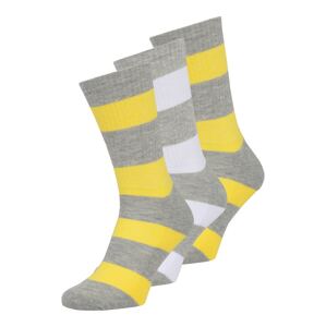 BURTON MENSWEAR LONDON Ponožky  žlutá / šedý melír / bílá