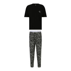 Calvin Klein Underwear Pyžamo dlouhé šedá / černá / bílá