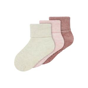 NAME IT Ponožky 'NEEL'  krémová / růžová / růže