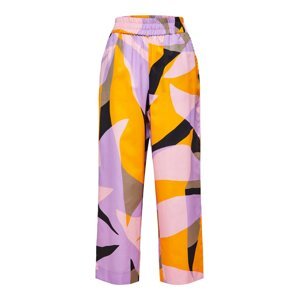 SELECTED FEMME Kalhoty  žlutá / fialová / černá