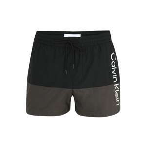 Calvin Klein Swimwear Plavecké šortky  černá / antracitová / bílá