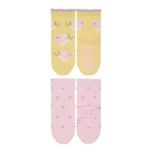 STERNTALER Ponožky  žlutá / pink