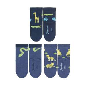 STERNTALER Ponožky 'Dschungeltiere'  modrá / zelená