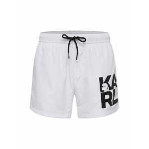 Karl Lagerfeld Plavecké šortky  bílá / černá