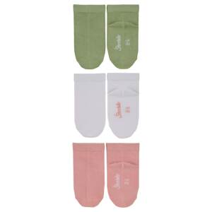 STERNTALER Ponožky zelená / pink / bílá