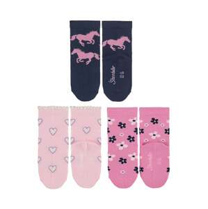 STERNTALER Ponožky  modrá / pink / bílá