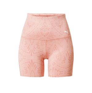 PUMA Sportovní kalhoty starorůžová / pastelově růžová / bílá