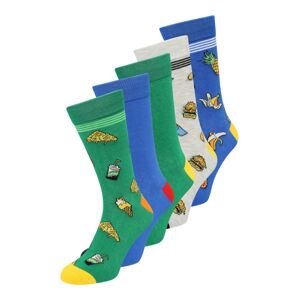 JACK & JONES Ponožky 'DAWSON'  modrá / zelená / světle šedá / bílá / žlutá