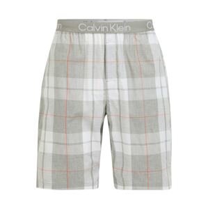 Calvin Klein Underwear Pyžamové kalhoty šedá / červená / bílá