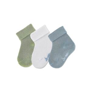 STERNTALER Ponožky světlemodrá / zelená / bílá