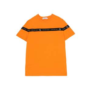 Calvin Klein Jeans Tričko  jasně oranžová / černá / bílá
