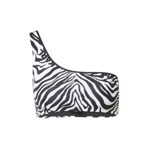 Karl Lagerfeld Horní díl plavek 'Zebra'  světle šedá / černá / bílá