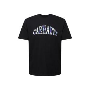 Carhartt WIP Tričko  černá / světlemodrá / tmavě fialová / bílá / šedá