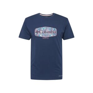 COLUMBIA Funkční tričko 'Thistletown Hills'  námořnická modř / tyrkysová / nebeská modř / lososová / bílá