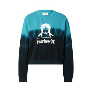 Hurley Sportovní mikina pastelová modrá / černá / bílá