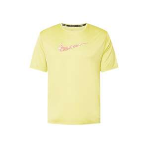 NIKE Funkční tričko 'MILER'  žlutá / růže / bílá