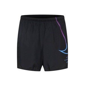 NIKE Sportovní kalhoty  černá / světlemodrá / tmavě fialová