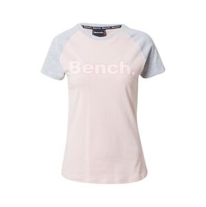 BENCH Tričko 'TRINA'  růžová / bílá / šedá