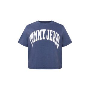 Tommy Jeans Curve Tričko  modrá / bílá