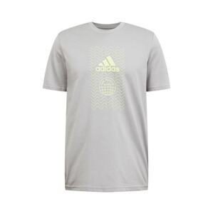 ADIDAS SPORTSWEAR Funkční tričko pastelově žlutá / světle šedá