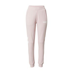 Hummel Sportovní kalhoty 'Legacy' pastelově růžová / bílá
