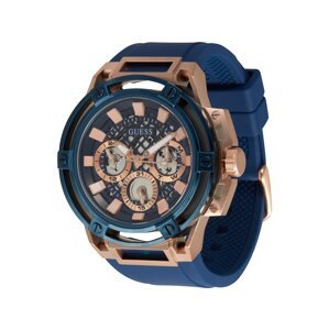 GUESS Analogové hodinky  marine modrá / růžově zlatá