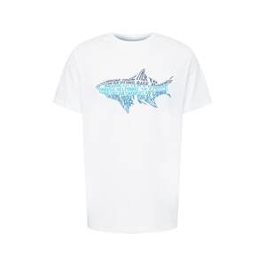 JACK WOLFSKIN Funkční tričko 'OCEAN LIFE'  námořnická modř / aqua modrá / bílá