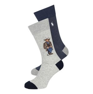 Polo Ralph Lauren Ponožky 'COWBOY BEAR'  šedý melír / modrý melír