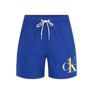 Calvin Klein Swimwear Plavecké šortky  modrá / žlutá / bílá