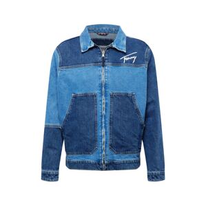 Tommy Jeans Přechodná bunda modrá džínovina / tmavě modrá / bílá