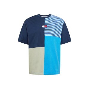 Tommy Jeans Tričko  světlemodrá / námořnická modř / bílá / béžová / červená