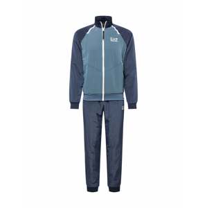 EA7 Emporio Armani Domácí oblečení kouřově modrá / chladná modrá / bílá