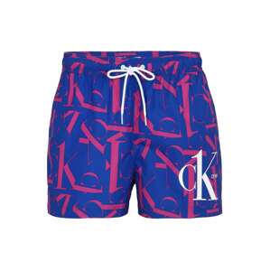 Calvin Klein Swimwear Plavecké šortky  kobaltová modř / pink / bílá