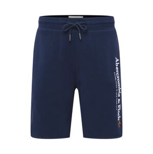 Abercrombie & Fitch Kalhoty námořnická modř / hnědá / kari / bílá