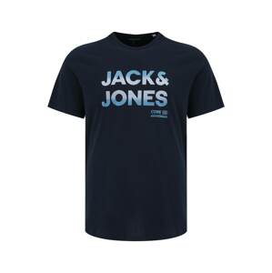 Jack & Jones Plus Tričko  tmavě modrá / světlemodrá