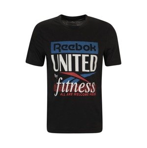 Reebok Sport Funkční tričko 'United by Fitness' modrá / pastelově červená / černá / bílá