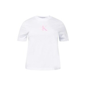 Calvin Klein Jeans Curve Tričko  světle růžová / bílá