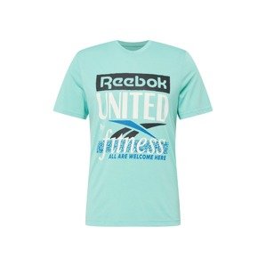 Reebok Sport Funkční tričko 'United by Fitness'  modrá / tyrkysová / černá / bílá