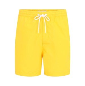 Calvin Klein Swimwear Plavecké šortky  žlutá / bílá