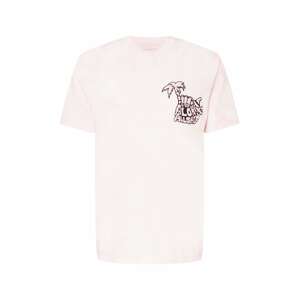 AllSaints Tričko 'Shaka'  světle růžová / černá