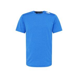 ADIDAS PERFORMANCE Funkční tričko  modrý melír / bílá